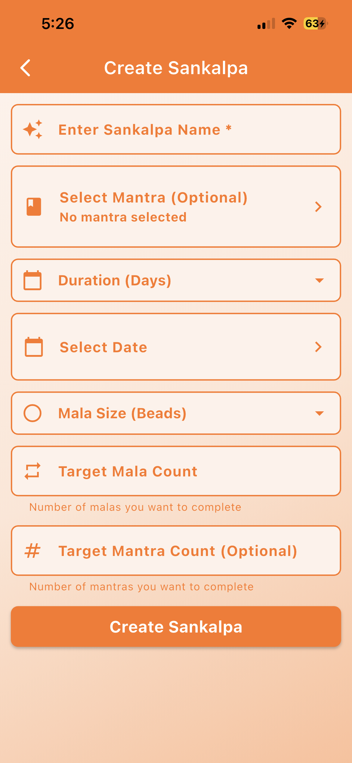 Create Sankalpa